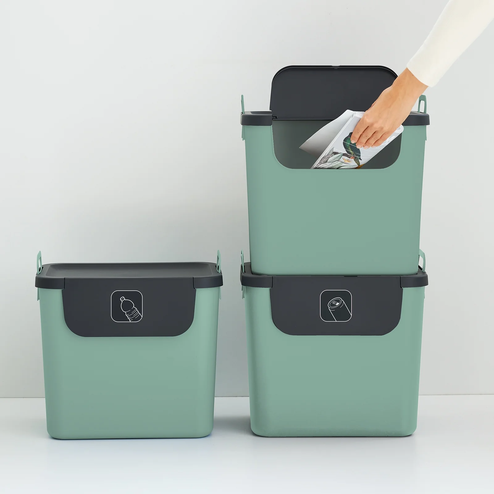 3er Set Recycling Müllsystem 30 L JIVE - Image 24
