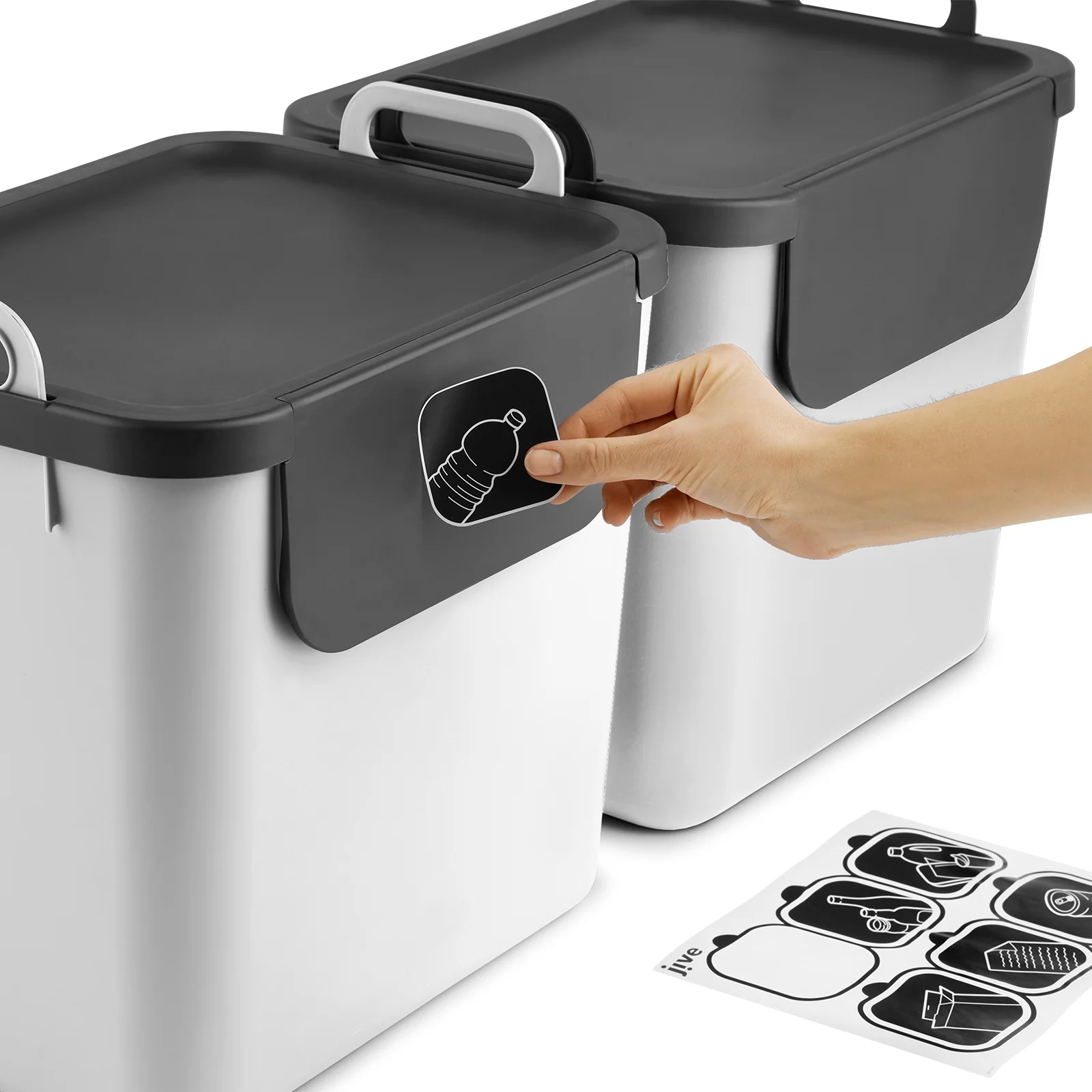 3er Set Recycling Müllsystem 30 L JIVE - Image 30
