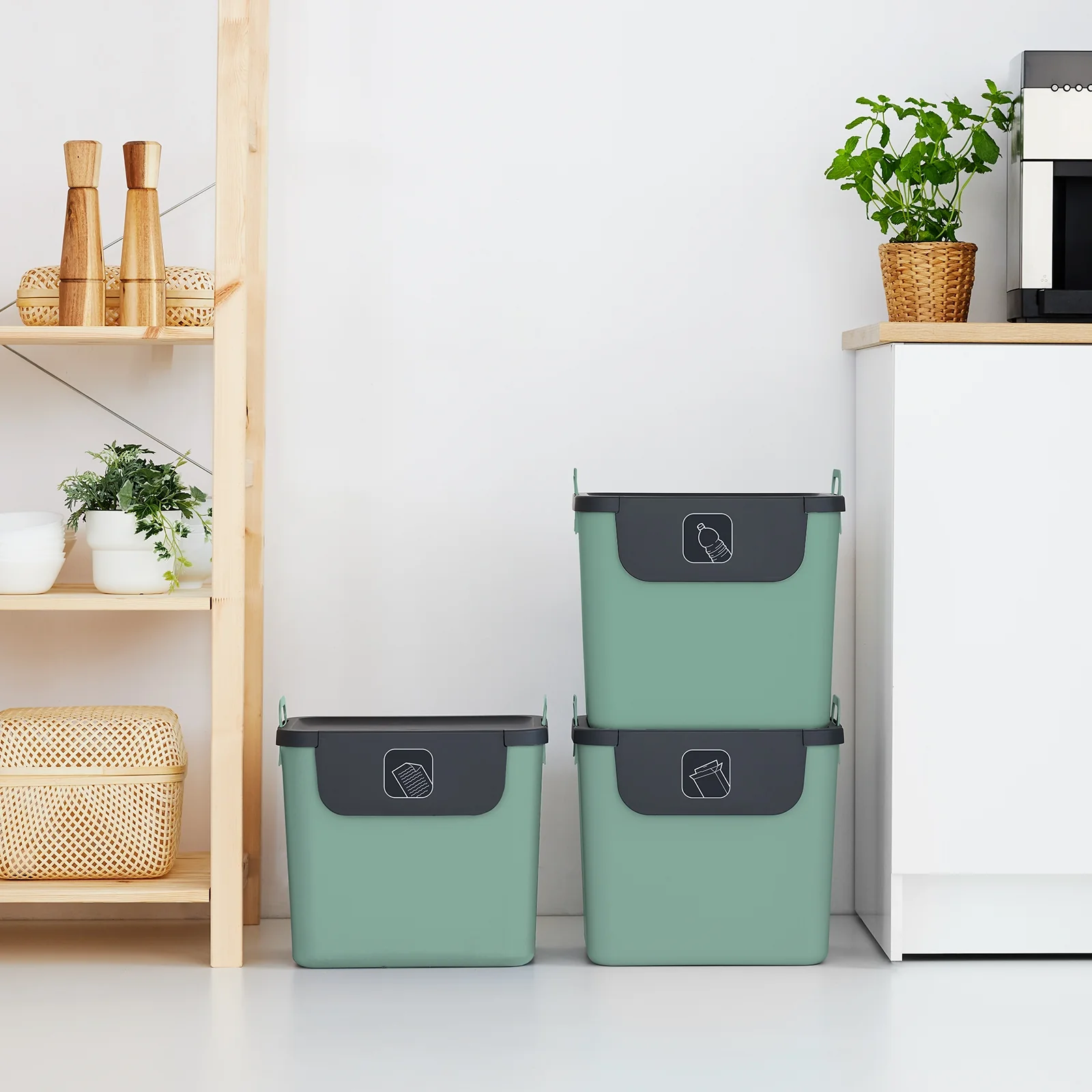 3er Set Recycling Müllsystem 30 L JIVE - Image 60