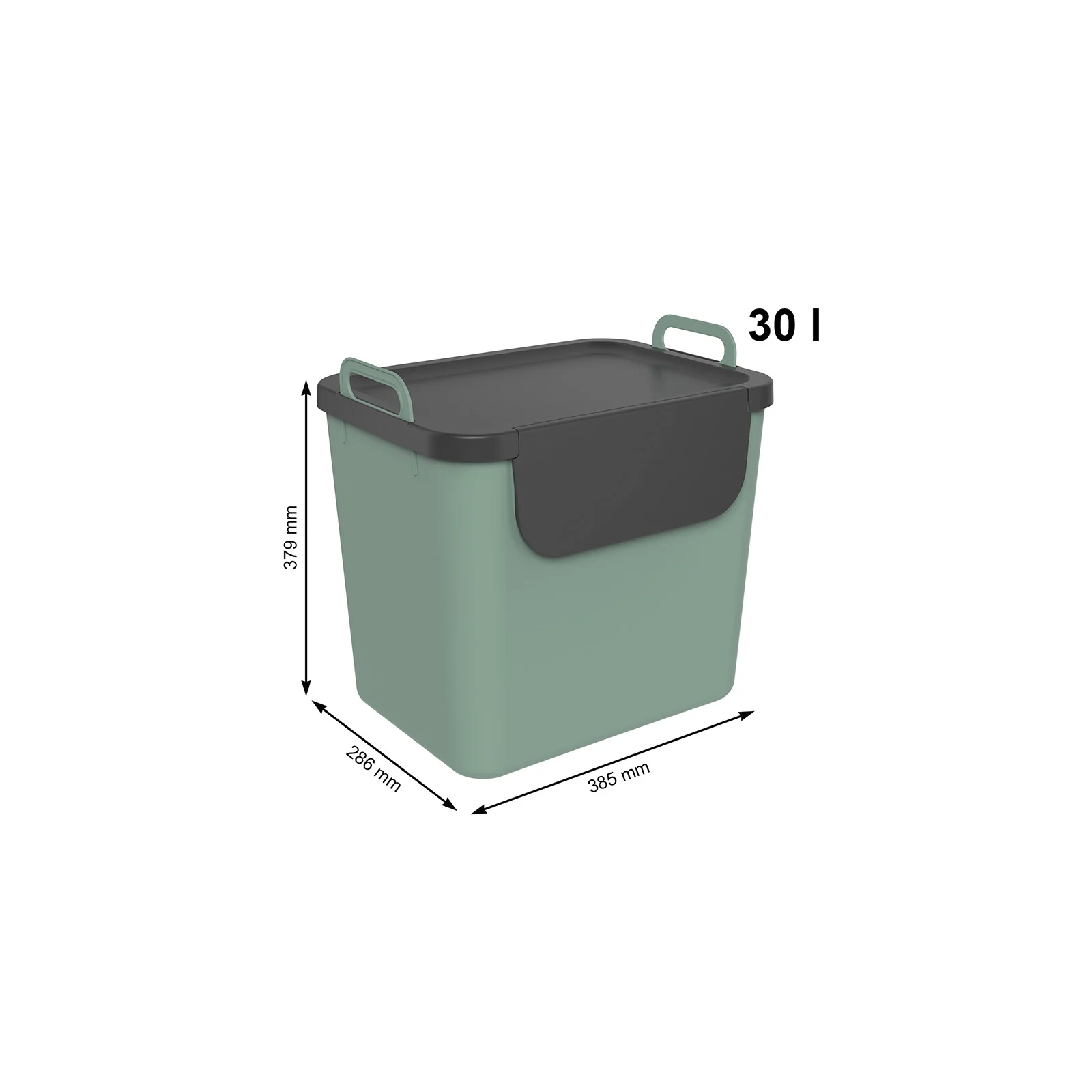 3er Set Recycling Müllsystem 30 L JIVE - Image 64