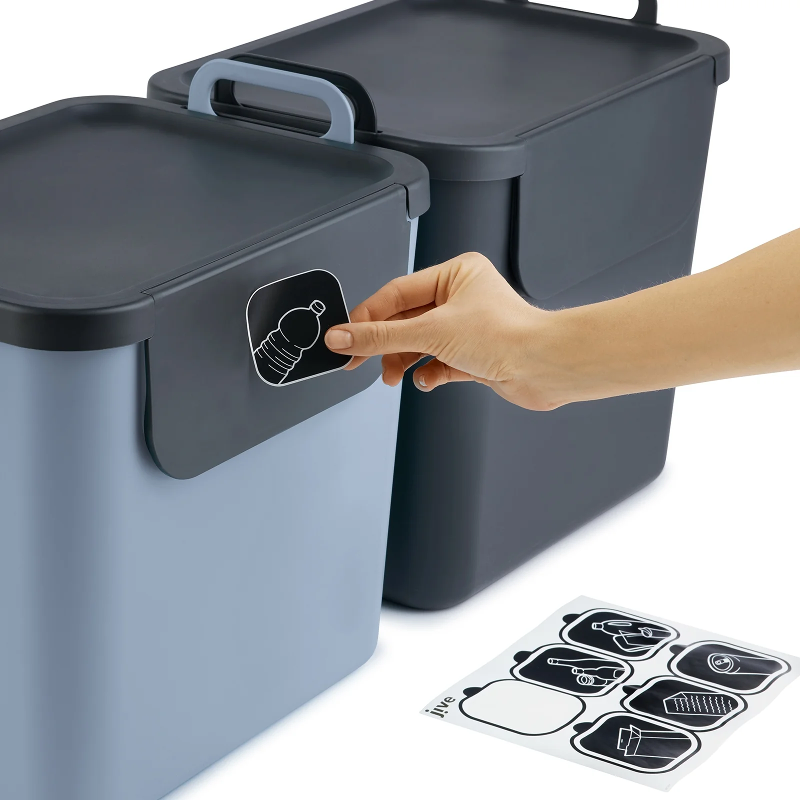 3er Set Recycling Müllsystem 30 L JIVE - Image 72