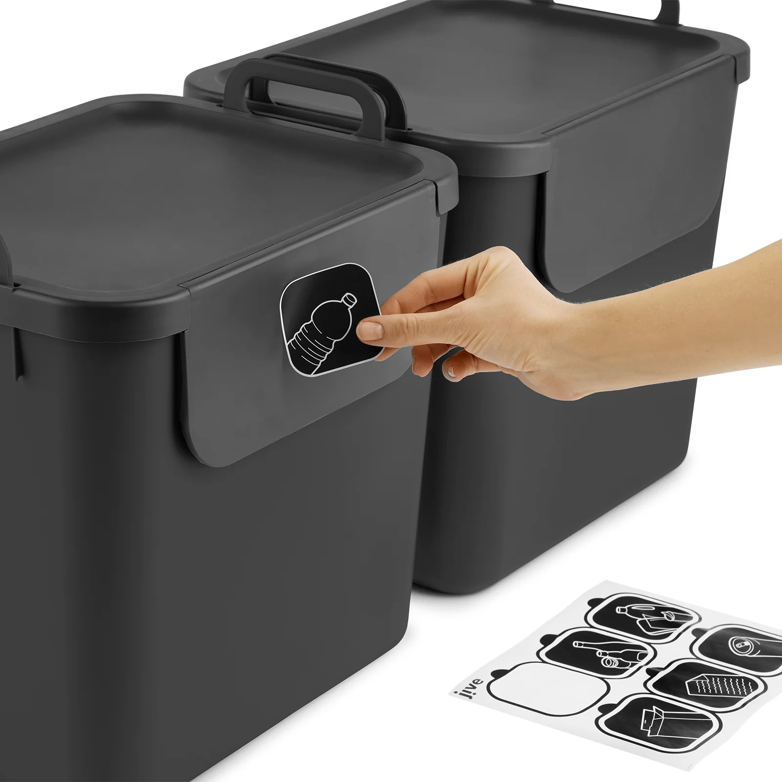 3er Set Recycling Müllsystem 30 L JIVE - Image 73