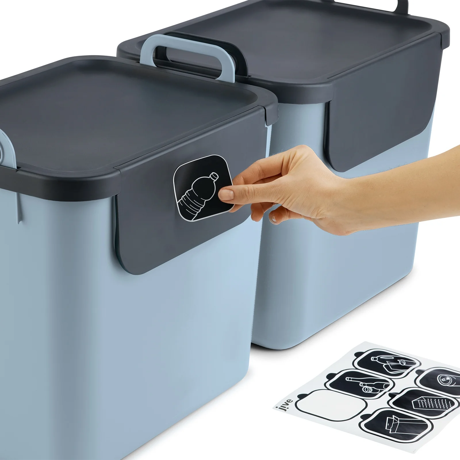 3er Set Recycling Müllsystem 30 L JIVE - Image 74