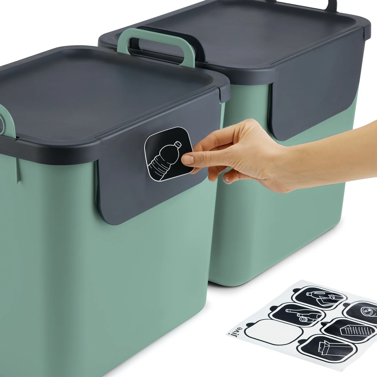 3er Set Recycling Müllsystem 30 L JIVE - Image 75