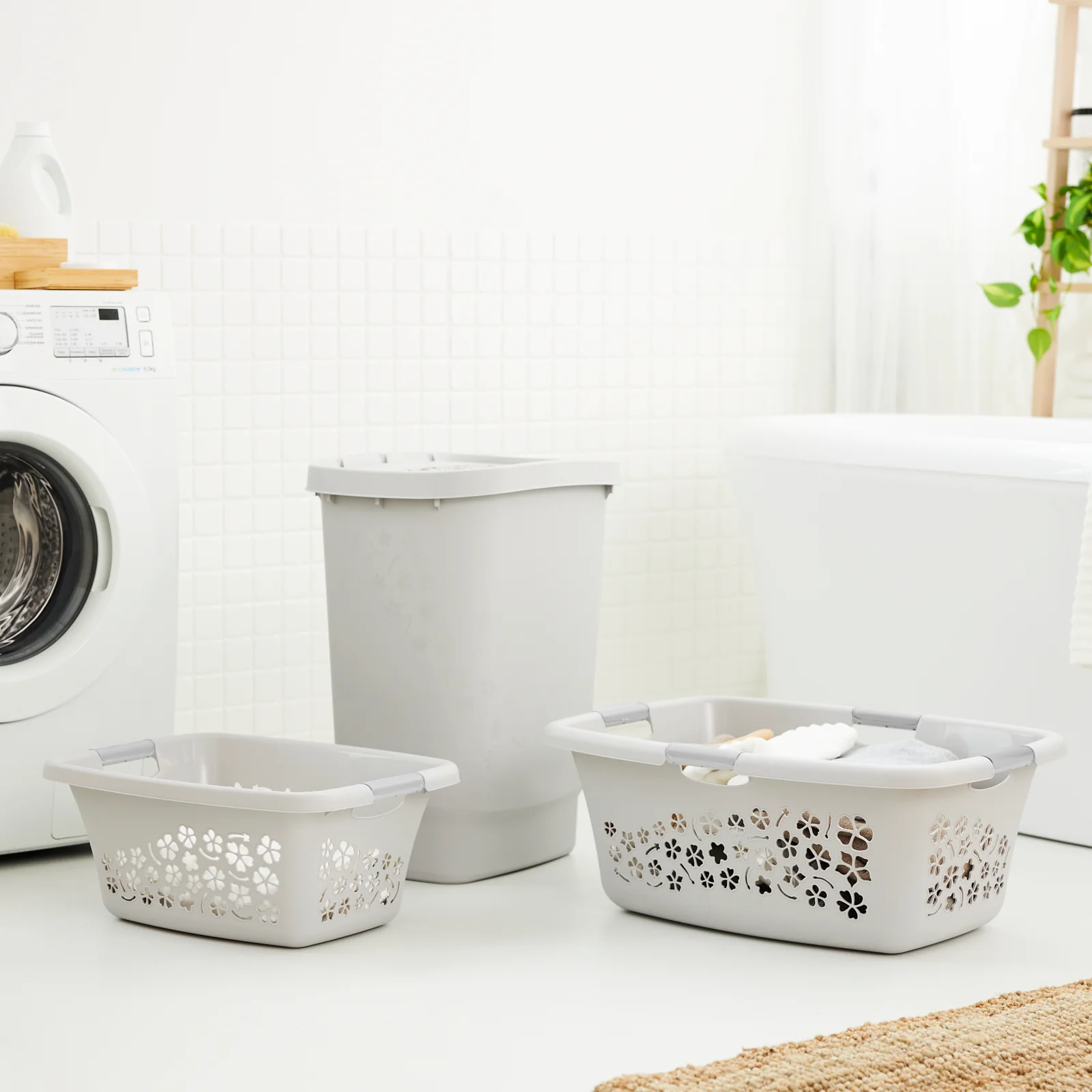 3er Set Wäschekorb 50 l FLOWERS - Image 36