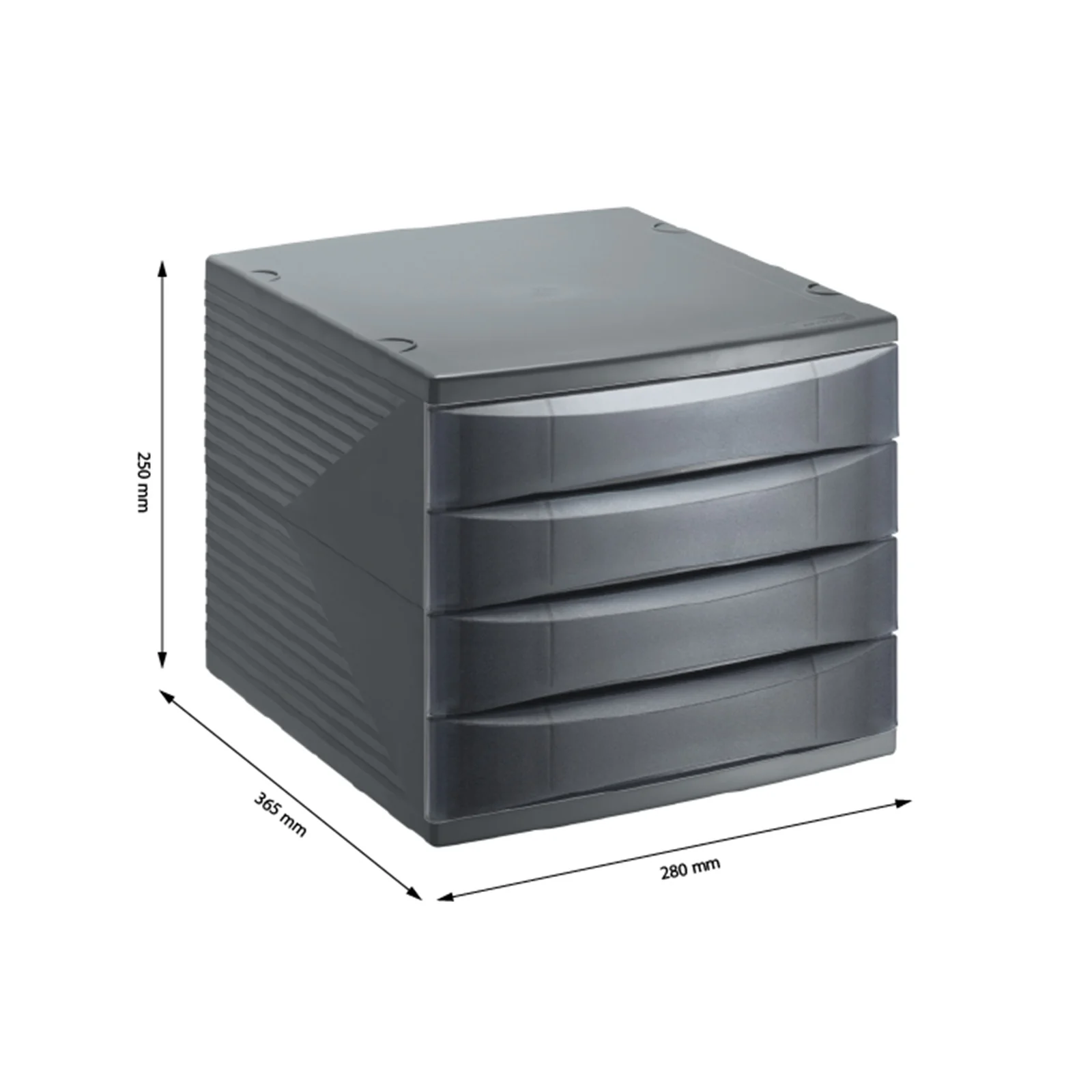 Bürobox 4 Schübe geschlossen QUADRA - Image 7