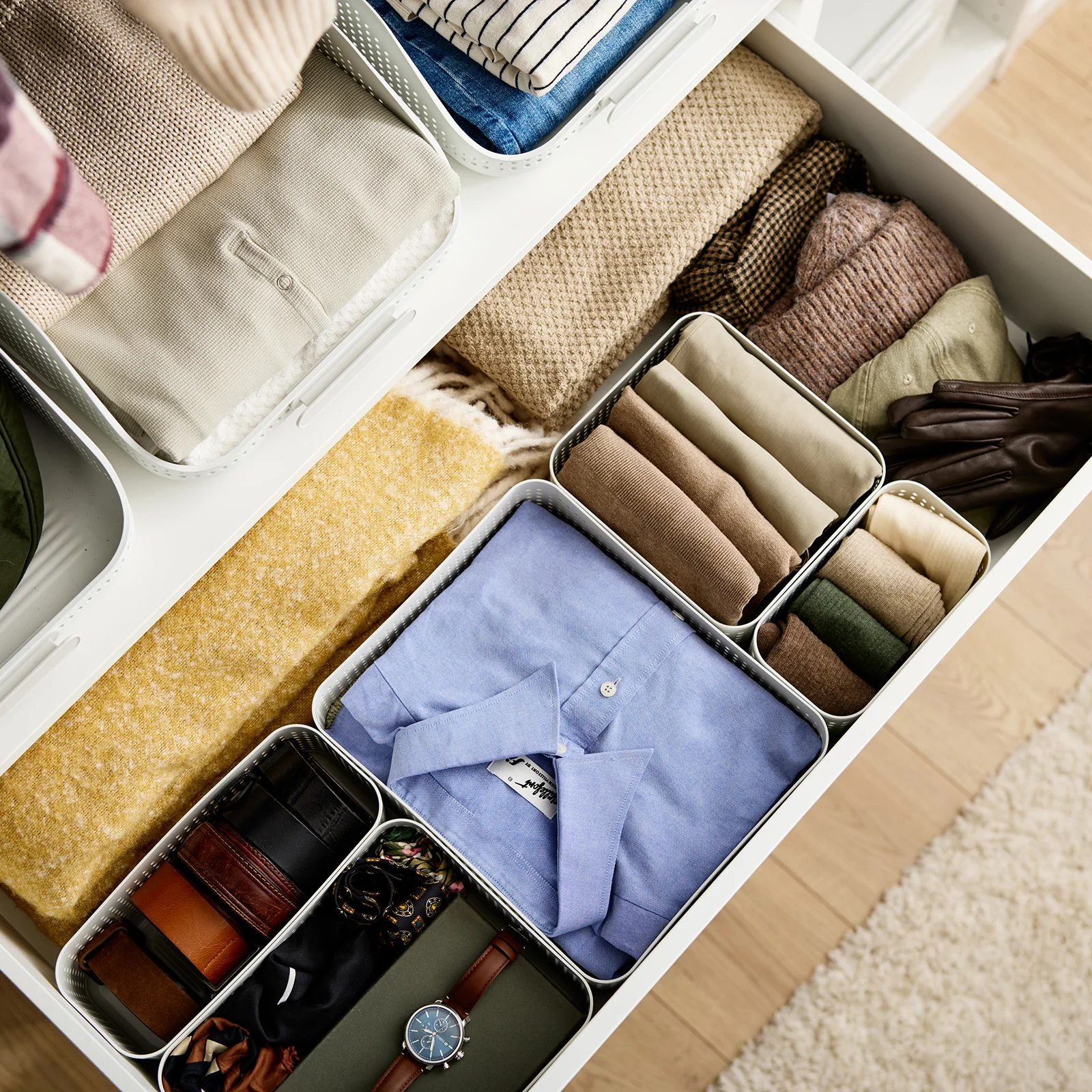 Kleiderschrank Organizer 4er Set Korb L | WOP - Image 4