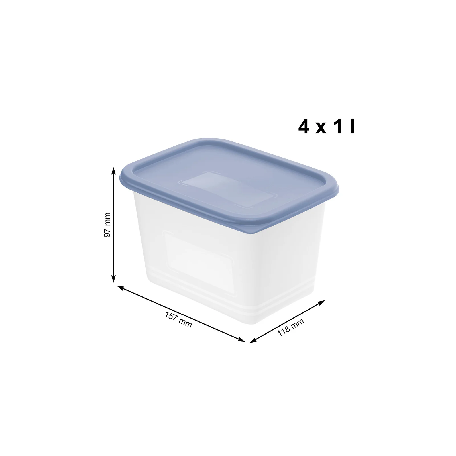 4er Set Gefrierdose 1 l DOMINO - Image 8