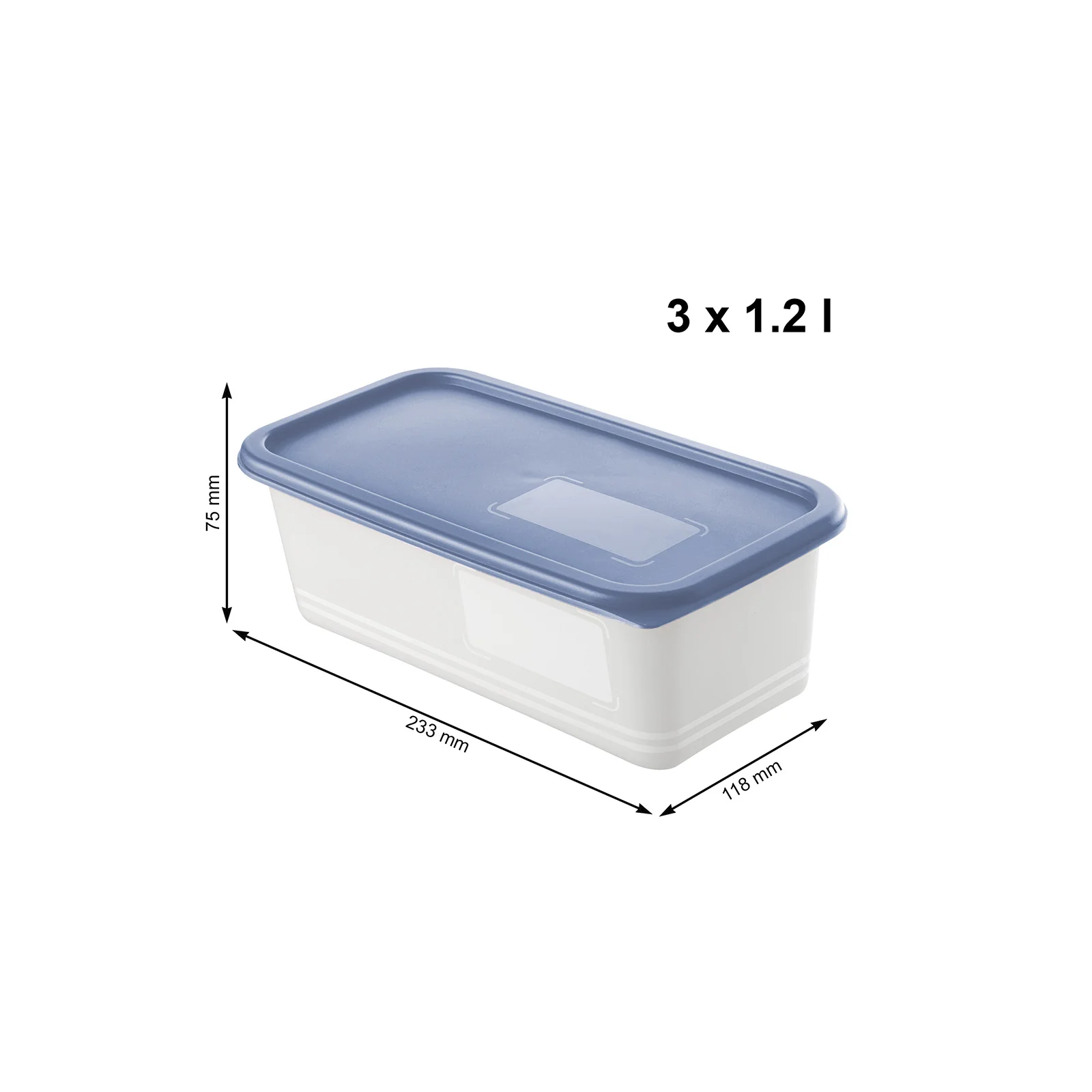 3er Set Gefrierdosen 1,2 l DOMINO - Image 9