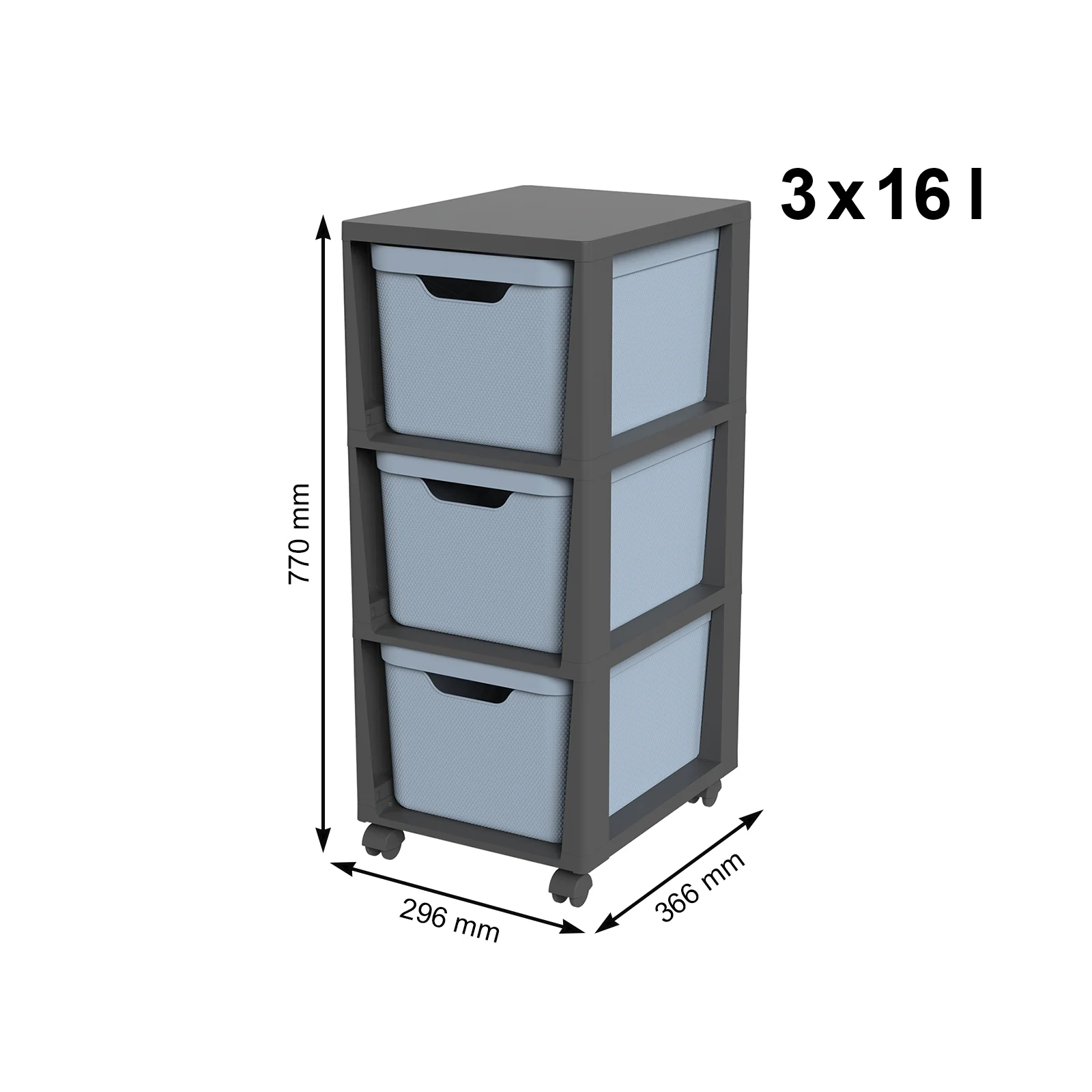 Tower mit Rollen 3 x 16 l JIVE - Image 17